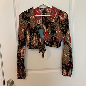 Show Me Your Mumu Tie Front Top